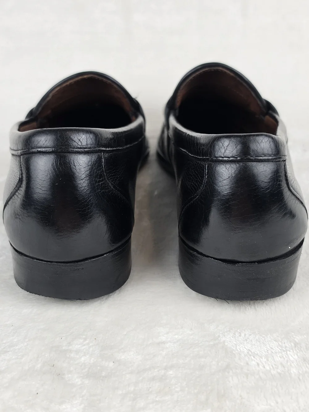 Allen Edmonds Woven Leather Penny Loafer Mens 11.5B Black Made in USA Narrow